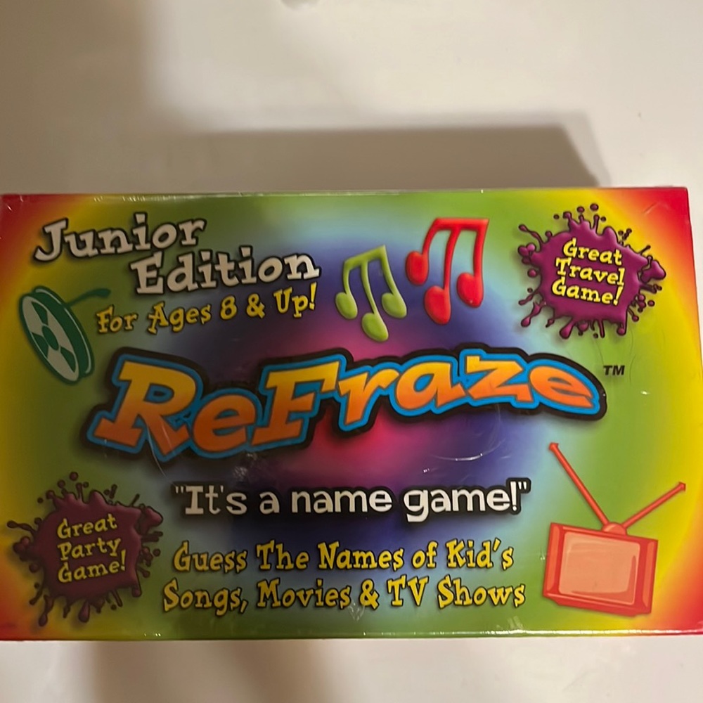 Refraze Jr Edition It’s a name game 8 & up New sealed in box